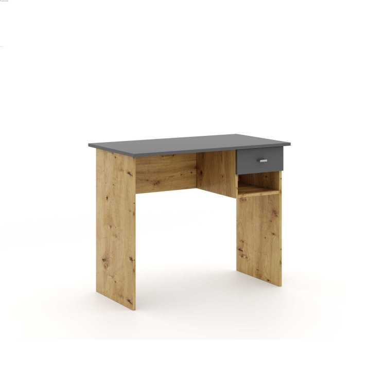 Biurko COLIN 1S Dąb Artisan-Antracyt – nowoczesne biurko z szufladą.jpg