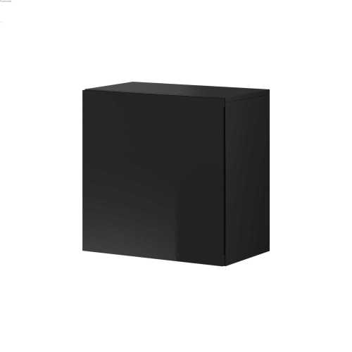 Szafka wisząca VIVIEN 05 Czarny Czarny Połysk – nowoczesna 50 cm.jpg