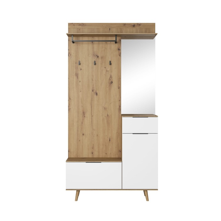 Nordic A Przedpokój Dąb Artisan Biały.jpg
