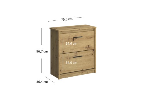 system AYSON szafka na buty 2k dąb artisan_3.jpg