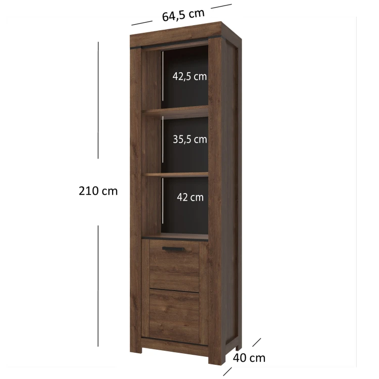 system BRASS regał otwarty 1d dąb brązowy_4.jpg