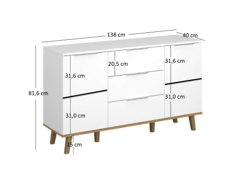 system NEPTUN komoda 2d3s biały _ dąb kamienny_4.jpg