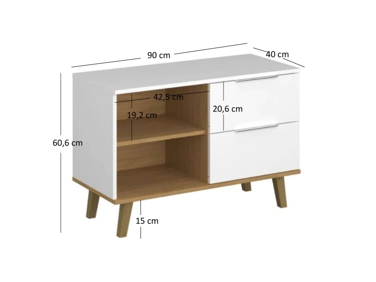 system NEPTUN komoda 2s_90 biały _ dąb kamienny_4.jpg
