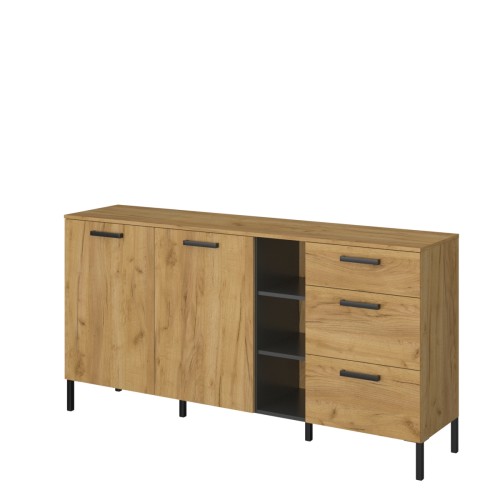 system SANTES komoda 2d3s dąb craft złoty _ antracyt_3.jpg