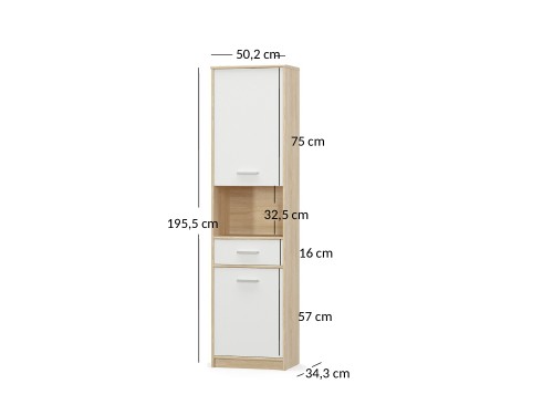 system TIPS regał 2d1s dąb sonoma _ biały_4.jpg