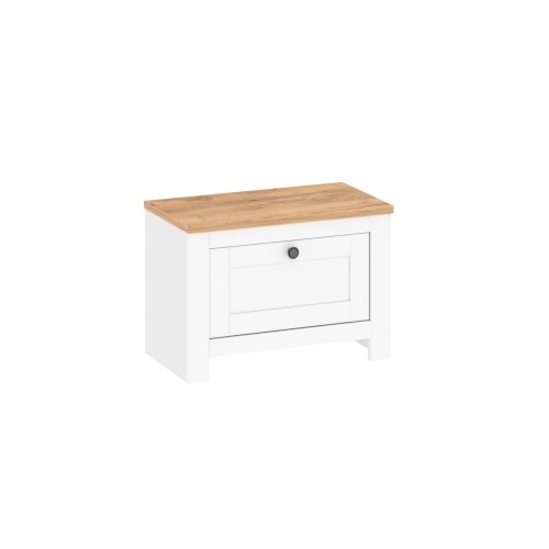 Furniwest szafka na buty MDF biały dąb złoty