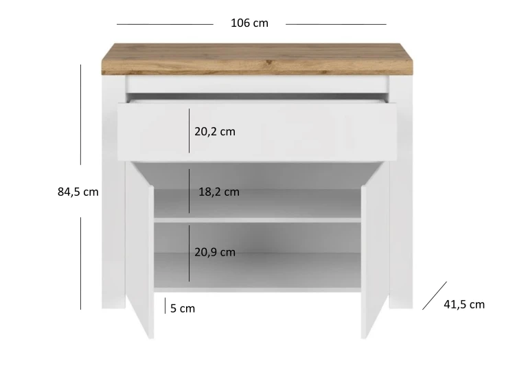 system VIGO komoda 2d1s [G] biały połysk _ dąb wotan_4.jpg