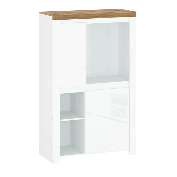 system VIGO regał niski 2d [K] biały połysk _ dąb wotan_3.jpg