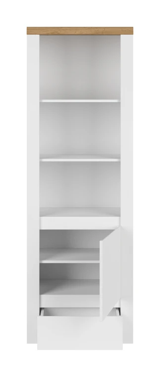 system VIGO regał otwarty 1d1s [R] biały połysk _ dąb wotan_5.jpg