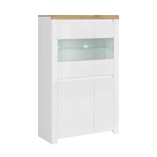 system VIGO witryna niska 2d2w [C] biały połsyk _dąb wotan_3.webp
