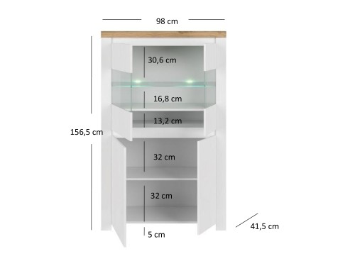 system VIGO witryna niska 2d2w [C] biały połsyk _dąb wotan_4.jpg