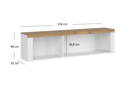 system VIGO regał wiszący 160 [J] biały _ dąb wotan_4.jpg
