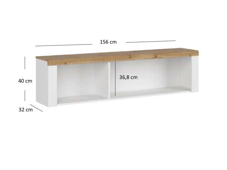 system VIGO regał wiszący 160 [J] biały _ dąb wotan_4.jpg