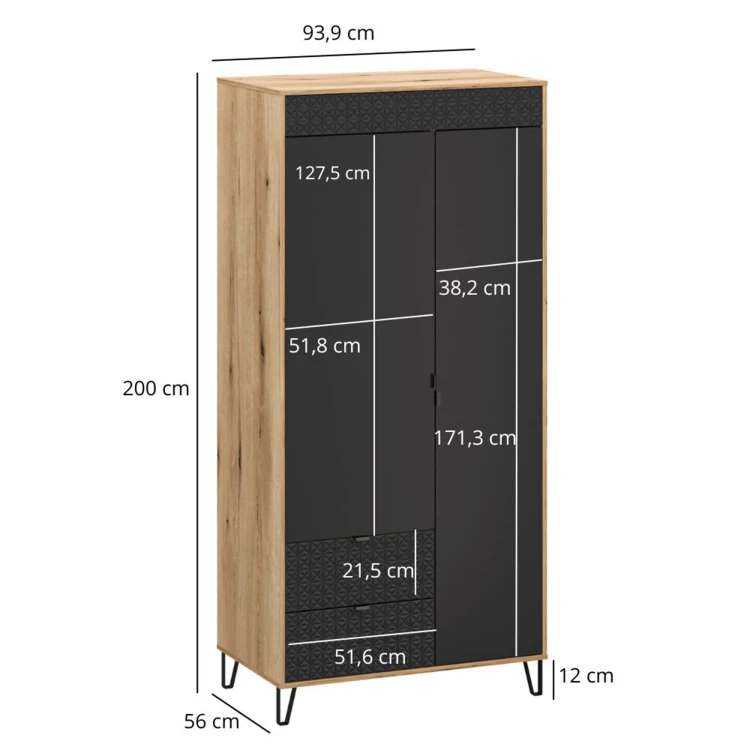 system BELLANO szafa 2d2s dąb evok _ czarny_4.jpg