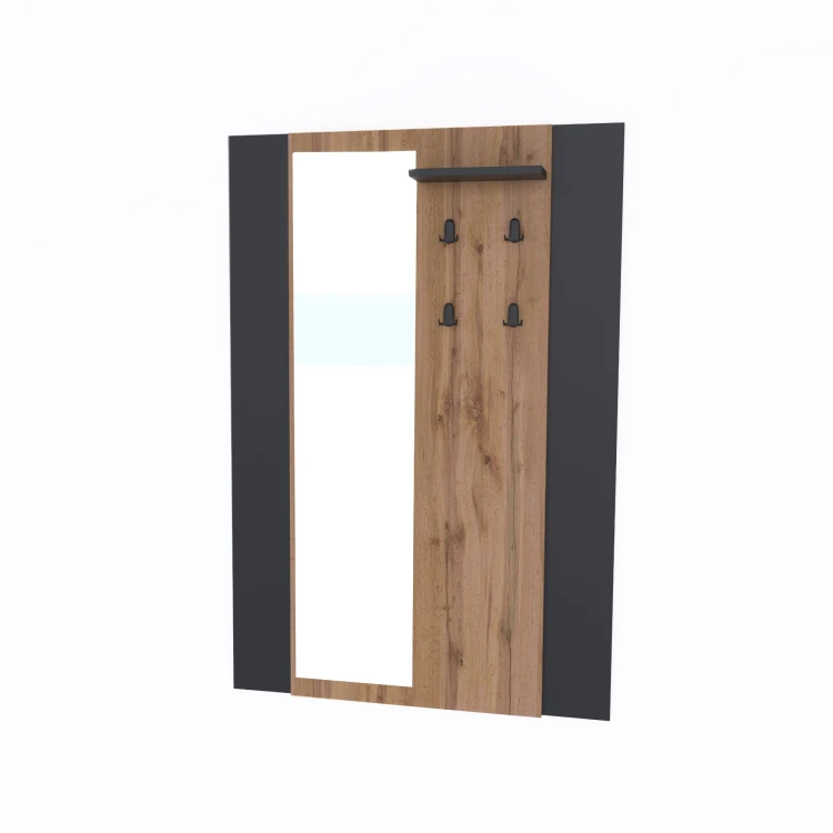 system AMINO panel przedpokojowy z lustrem dąb wotan _ czarny_3.webp