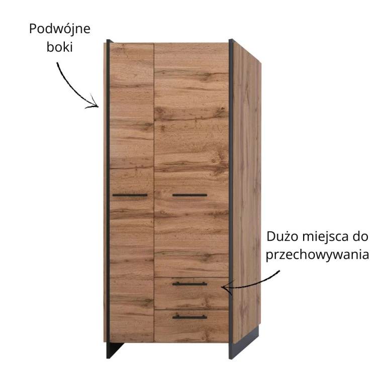 AMINO szafa 2d2s_45 dąb wotan_czarny_10.jpg