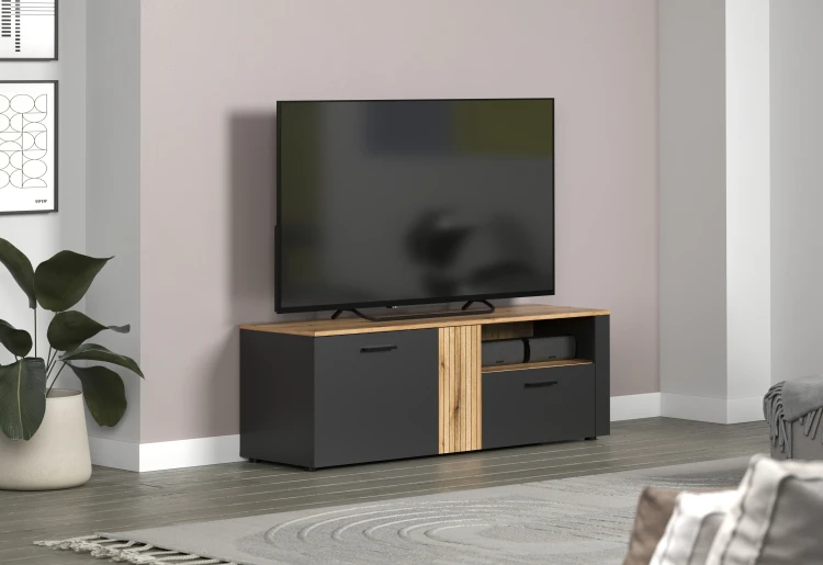 system ESTEBAN szafka RTV 2d1s grafit _ dąb evok_3.webp