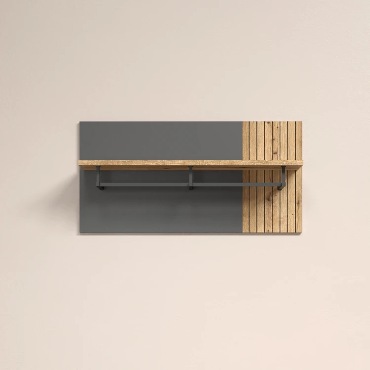 system ESTEBAN wieszak panel 80 grafit _ dąb evok _3c.webp