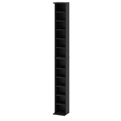 Furniwest regał na 204 płyty CD lub 72 płyty DVD kolor czarny 184 cm