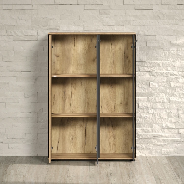 system ESTEBAN witryna niska 2d1w grafit _ dąb evok_3d.webp