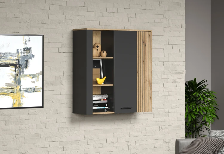 system ESTEBAN witryna wisząca 2d1w grafit _ dąb evok_3a.webp