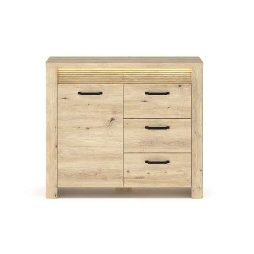system MORIS komoda 1d3s + LED dąb artisan_1.webp
