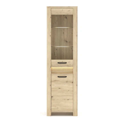system MORIS witryna 1d1w + LED dąb artisan_1.webp