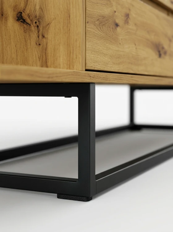 Furniwest komoda 6 szuflad dąb artisan czarny