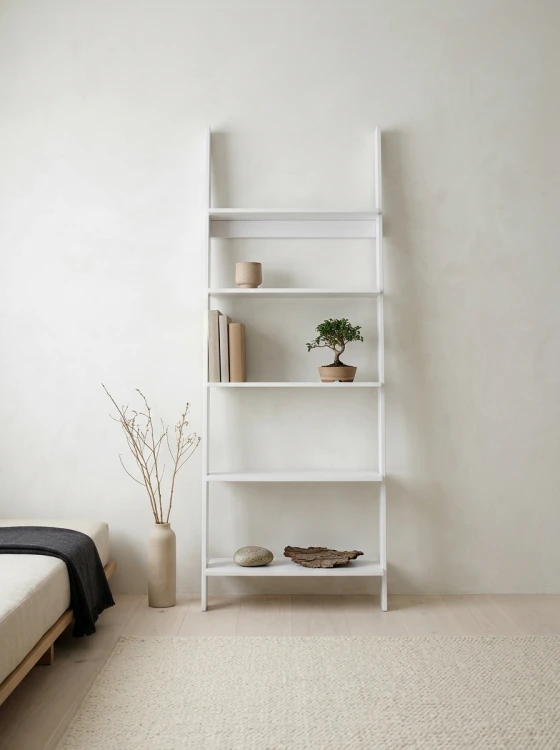 Furniwest regał drabinka 85 cm kolor biały