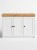 Komoda 3 drzwi MDF biały dąb złoty