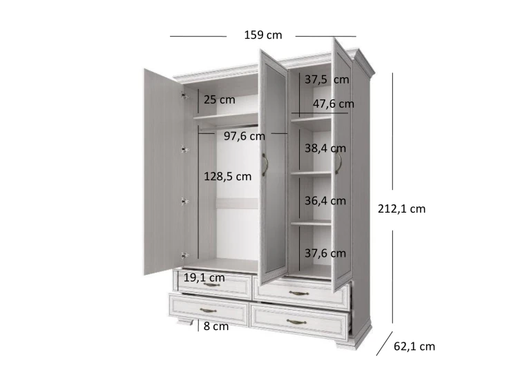 system TIFFANY szafa z lustrem 3d4s woodline krem_4.jpg