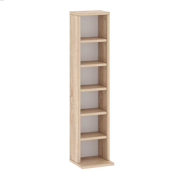 Furniwest regał na 102 płyty CD lub 36 płyty DVD dąb sonoma